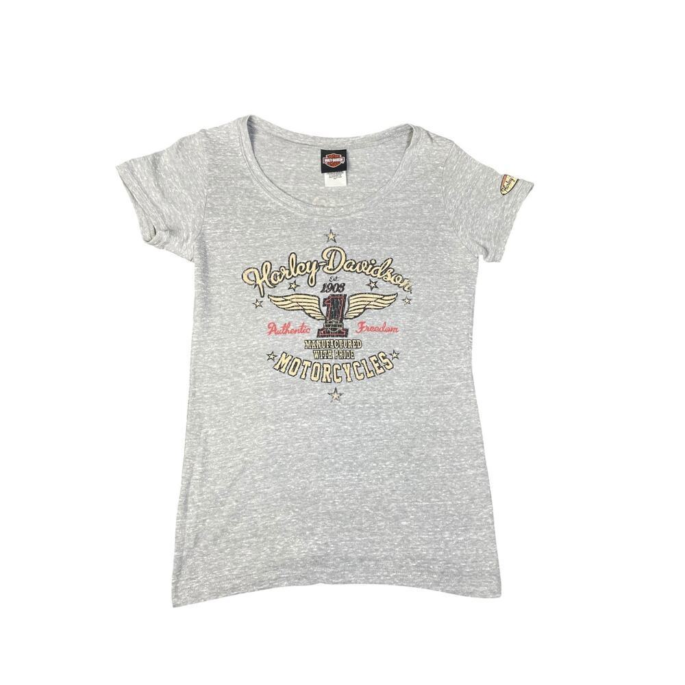 Harley-Davidson Women’s Heather Grey Large Graphic T-shirt